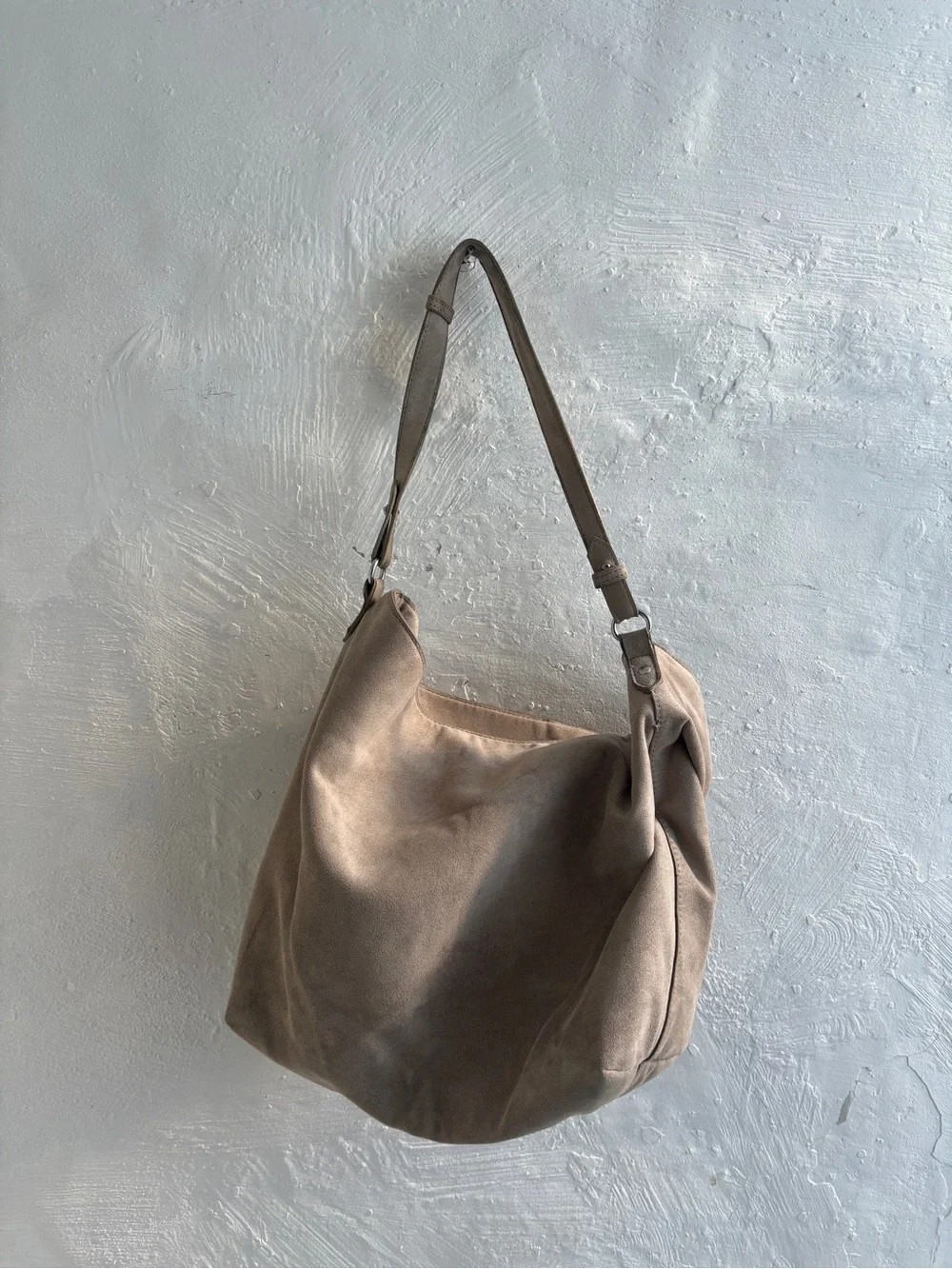 Old navy suede like neutral hobo bag